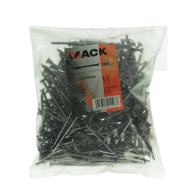 Afbeelding laden in galerijviewer, Mack 1020038 - nagel platte kop 1000 gr 2,7 x 60 mm | 10 stuks
