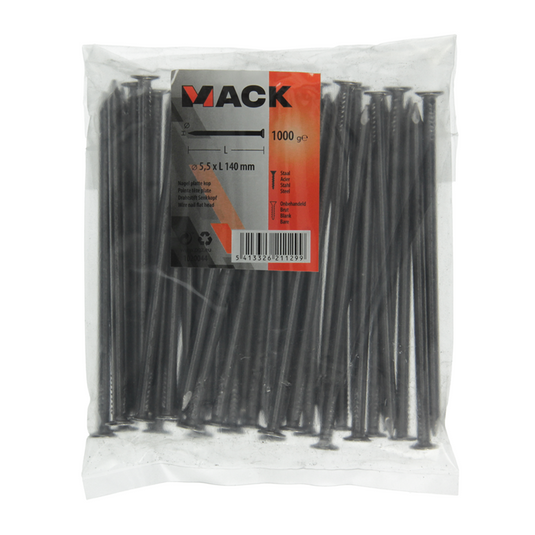 Mack 1020044 - nagel platte kop 1000 gr 5,5 x 140 mm | 10 stuks