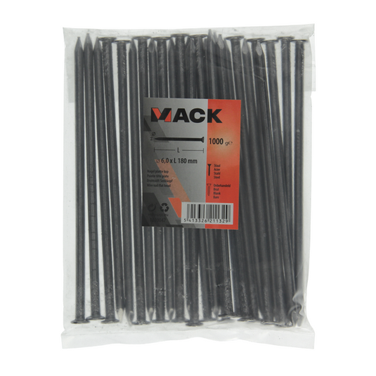 Mack 1020047 - nagel platte kop 1000 gr 6,0 x 180 mm | 10 stuks
