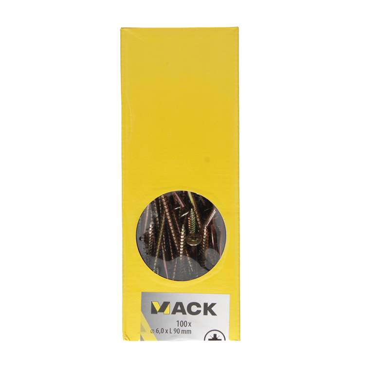 Chargez l'image dans la visionneuse de la galerie, Mack 1020126 - spaanplaatschroef vz kop geel vz 100 st 6,0 x 90 mm | 1 stuks
