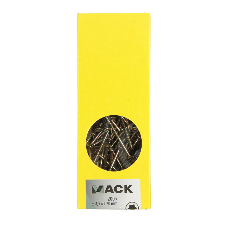 Afbeelding laden in galerijviewer, Mack 1020149 - spaanplaatschroef vz kp-zelfb.gvz 200st 4,5 x 70 mm | 2 stuks

