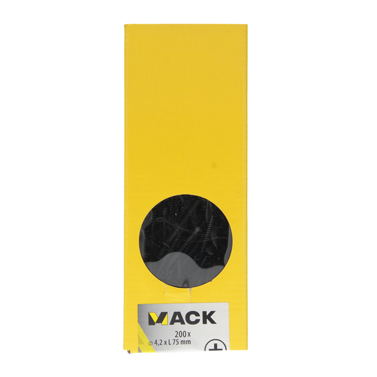 Afbeelding laden in galerijviewer, Mack 1020167 - gipsplaatschroef zwart gefosfat. 200 st 4,2 x 75 mm | 1 stuks

