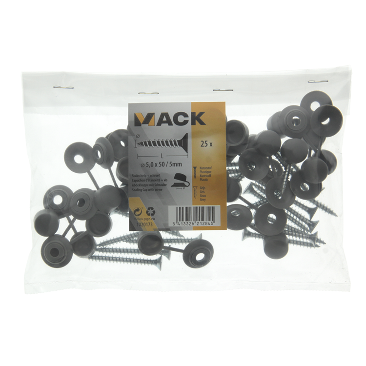 Afbeelding laden in galerijviewer, Mack 1020173 - sluitschelp + schroef 25st 5mm | 5 stuks
