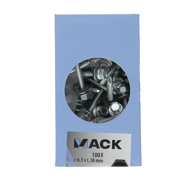 Chargez l'image dans la visionneuse de la galerie, Mack 1020187 - zelfbor.schroef zeskt kop epdm-vz 100st 6,3 x 38 mm | 2 stuks
