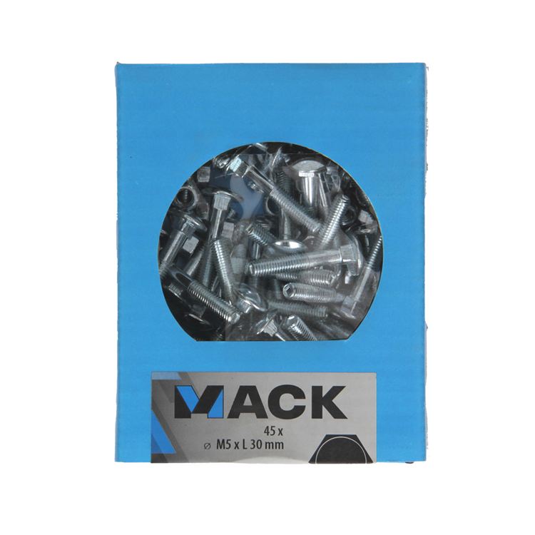 Afbeelding laden in galerijviewer, Mack 1020192 - houtbout + moer verzinkt 45 stm5 x 30 mm | 5 stuks
