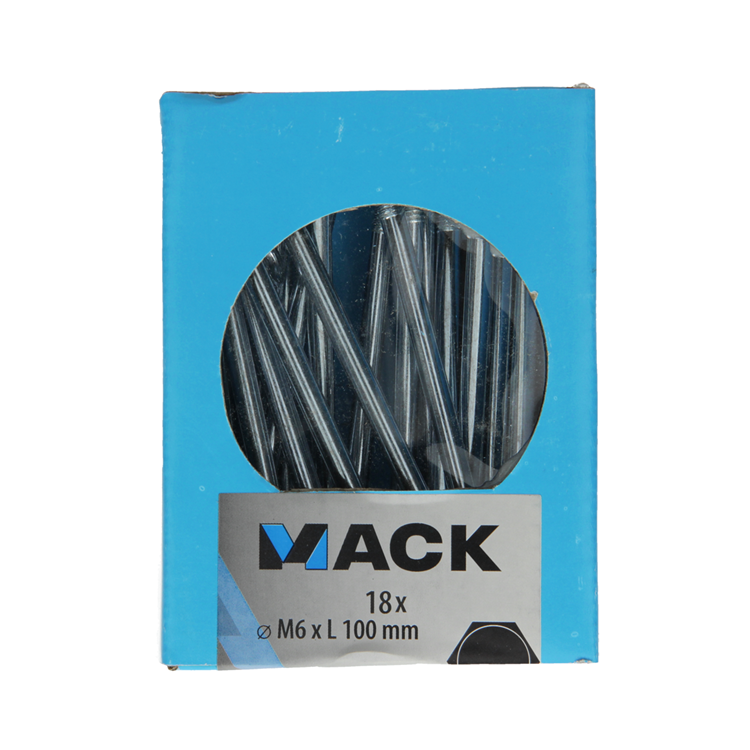 Afbeelding laden in galerijviewer, Mack 1020203 - houtbout + moer verzinkt 18 stm6 x 100 mm | 5 stuks
