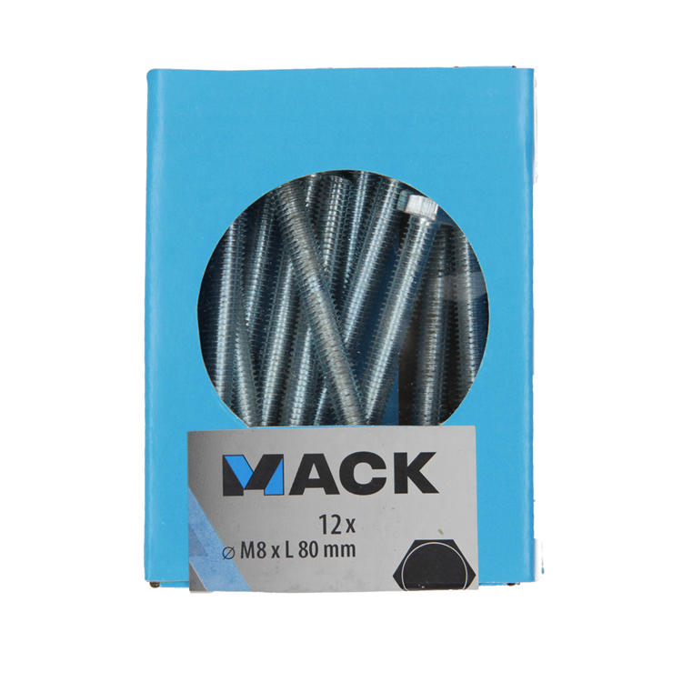 Laden Sie das Bild in Galerie -Viewer, Mack 1020223 - tapbout + moer verzinkt 12 st m8 x 80 mm | 5 stuks
