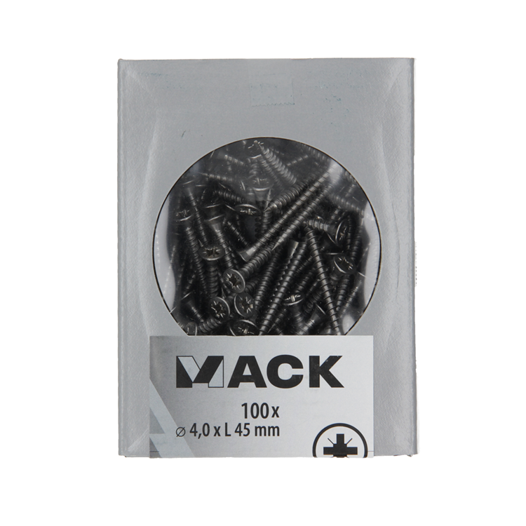 Afbeelding laden in galerijviewer, Mack 1020236 - spaanplaatschroef vz kop inox a2 100 st 4,0 x 45 mm | 2 stuks
