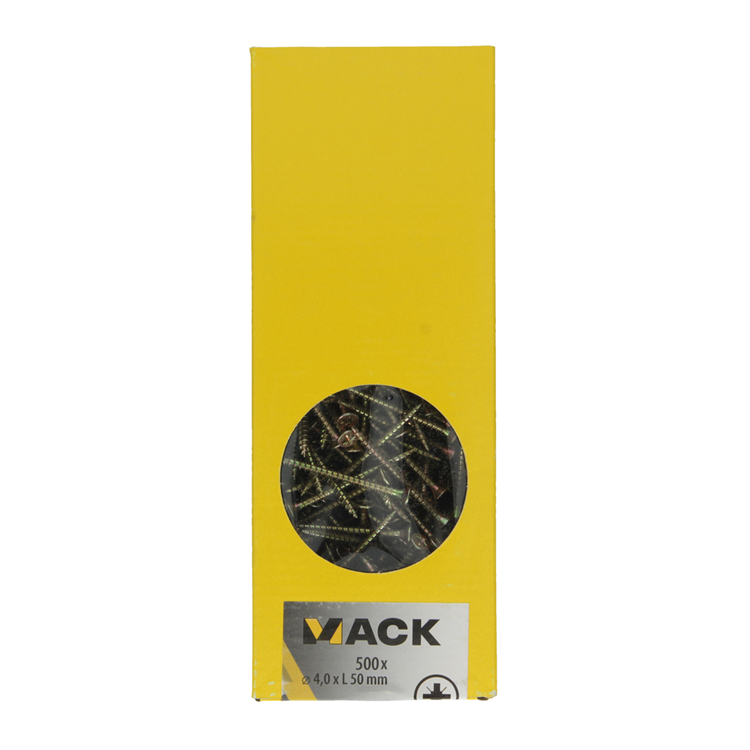 Afbeelding laden in galerijviewer, Mack 1020264 - spaanplaatschroef vz kop gvz 500 st 4,0 x 50 mm | 1 stuks
