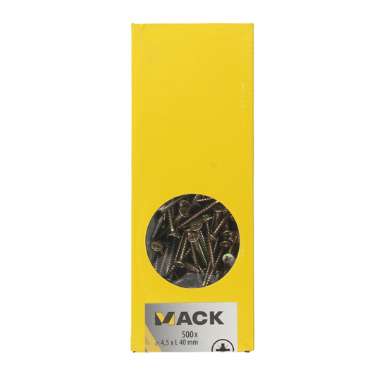 Mack 1020265 - spaanplaatschroef vz kop gvz 500 st 4,5 x 40 mm | 1 stuks