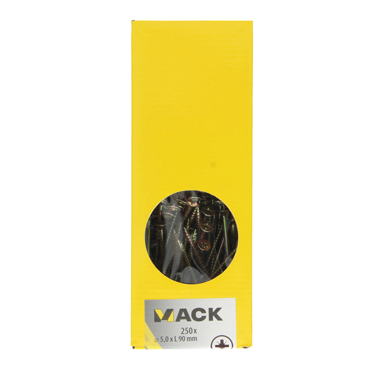 Afbeelding laden in galerijviewer, Mack 1020272 - spaanplaatschroef vz kop gvz 250 st 5,0 x 90 mm | 1 stuks
