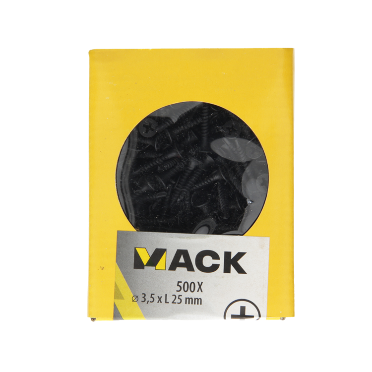 Afbeelding laden in galerijviewer, Mack 1020278 - gipsplaatschrf tekspunt zwart gefosfat. 500 st 3,5 x 25 mm | 5 stuks
