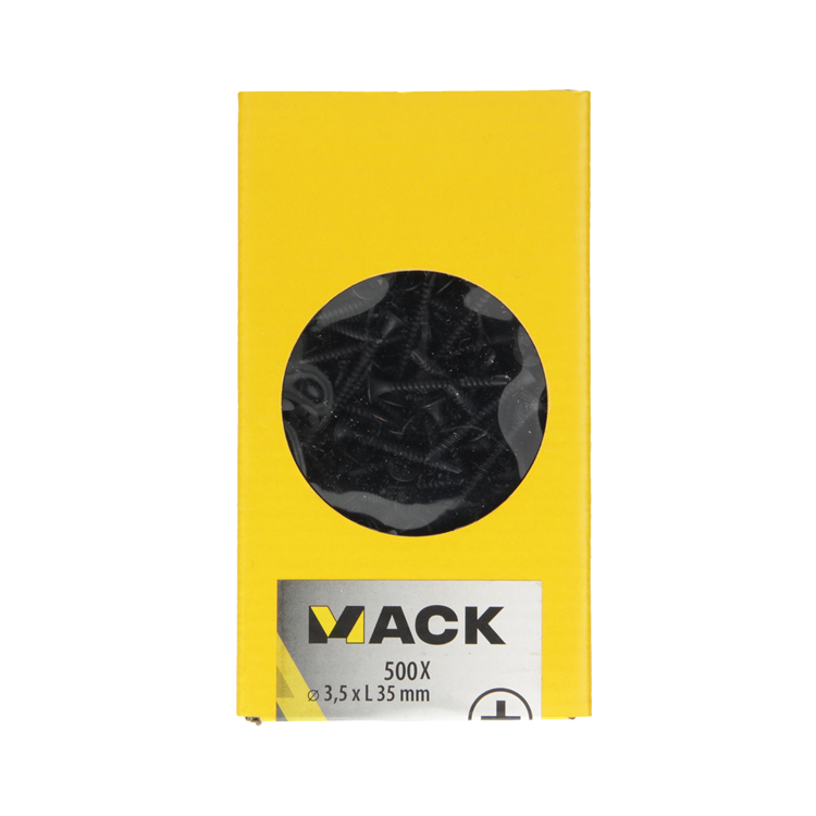 Afbeelding laden in galerijviewer, Mack 1020279 - gipsplaatschrf tekspunt zwart gefosfat. 500 st 3,5 x 35 mm | 2 stuks
