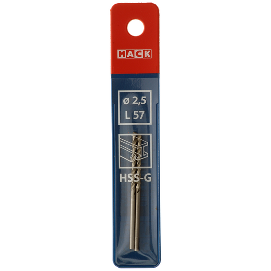 Mack 1018399 - metaalboor hss g din 338 ø 2,5 x 57 mm 2st | 5 stuks