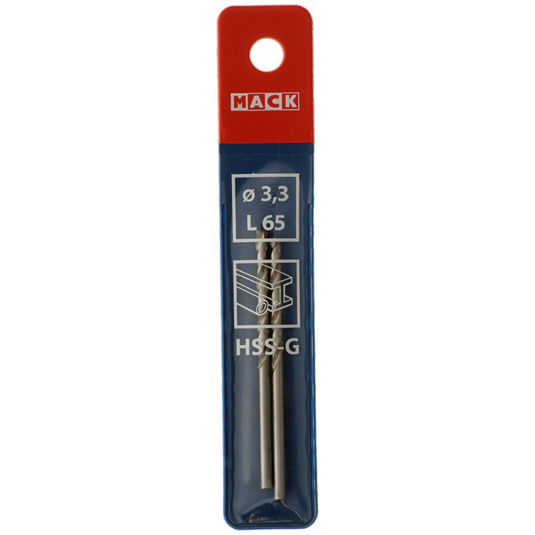 Mack 1018401 - metaalboor hss g din 338 ø 3,3 x 65 mm 2st | 5 stuks