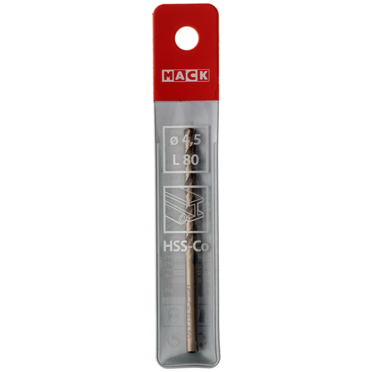 Afbeelding laden in galerijviewer, Mack 1018425 - metaalboor hss co5% din 338 ø 4,5 x 80 mm | 5 stuks
