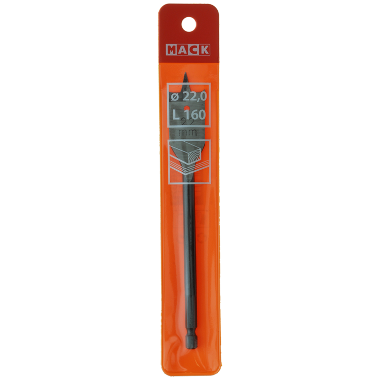 Cargue la imagen en el visor de la galería, Mack 1018520 - platte houtboor din 7487 ø 22,0 x 160 mm | 5 stuks
