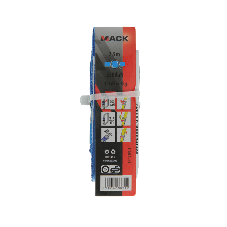 Laden Sie das Bild in Galerie -Viewer, Mack 1023383 - lint polyester, met gesp, 25mm-2.5m max250kg | 12 stuks

