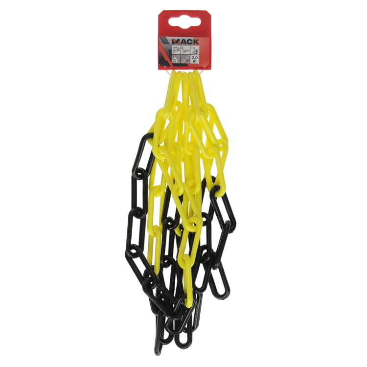 Afbeelding laden in galerijviewer, Mack 1005293 - kunststof ketting geel zwart ks-60 6,0x40mm 2mtr | 5 stuks
