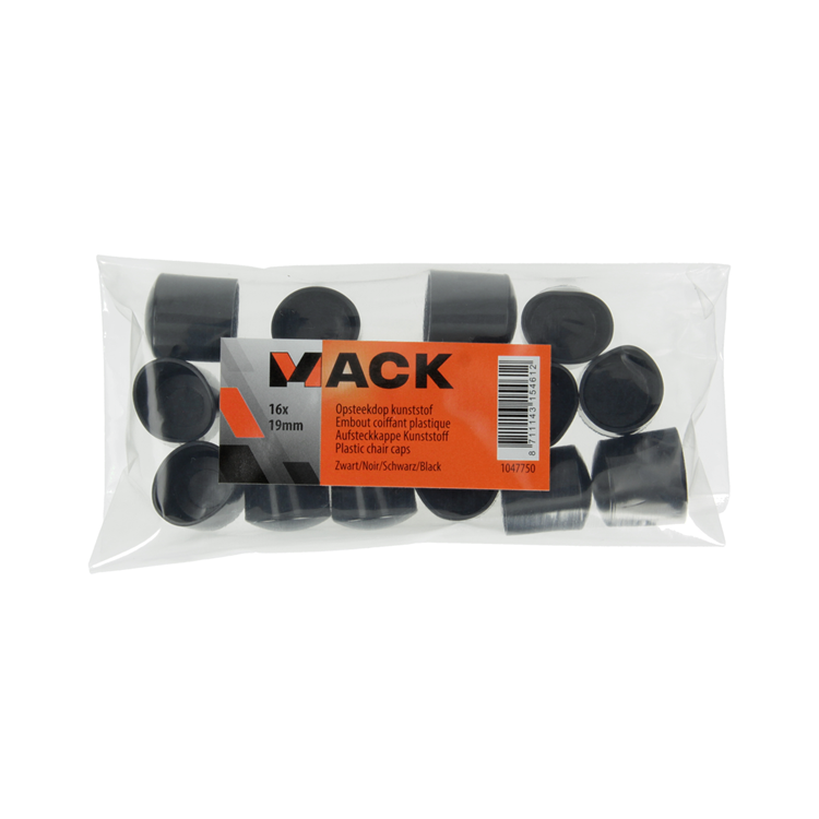 ギャラリービューアに画像をロードする, Mack 1047750 - opsteekdop kunststof zwart ø 19 mm 16 st pcs | 6 stuks
