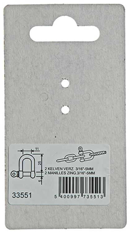 Chargez l'image dans la visionneuse de la galerie, Mack 1008521 - 2 kelven recht 5mm verzinkt | 10 stuks
