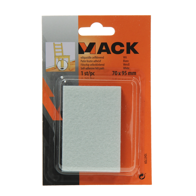 Chargez l'image dans la visionneuse de la galerie, Mack 1047709 - viltpastille zelfklevend wit 70 x 95 mm 1 st pc | 12 stuks
