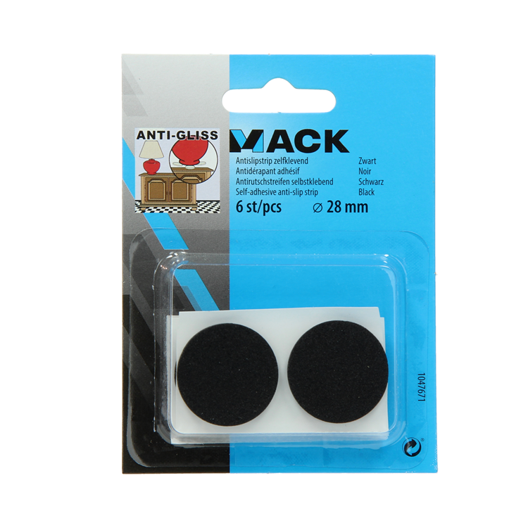 Afbeelding laden in galerijviewer, Mack 1047671 - antislipstrip zelfklevend zwart ø 28 mm 6 st pcs | 12 stuks
