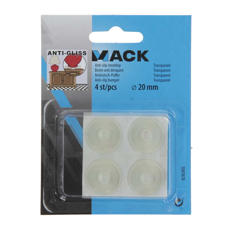 Afbeelding laden in galerijviewer, Mack 1047678 - anti-slip stootdop transparant ø 20 mm 4 st pcs | 12 stuks
