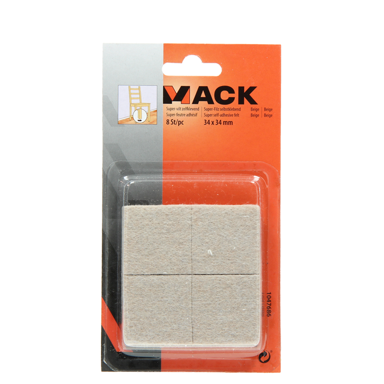Chargez l'image dans la visionneuse de la galerie, Mack 1047686 - super-vilt zelfklevend beige 34 x 34 mm 8 st pcs | 12 stuks

