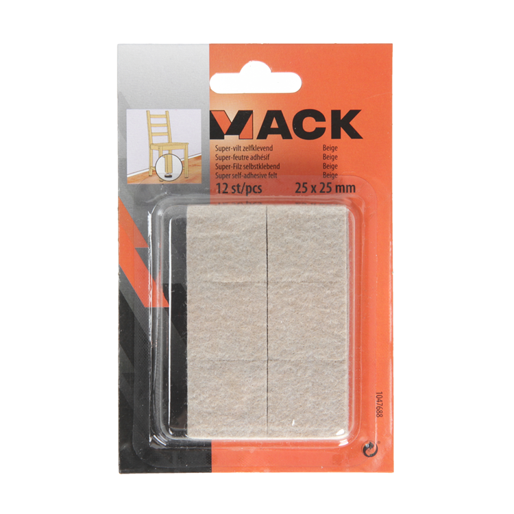Chargez l'image dans la visionneuse de la galerie, Mack 1047688 - super-vilt zelfklevend beige 25 x 25 mm 12 st pcs | 12 stuks
