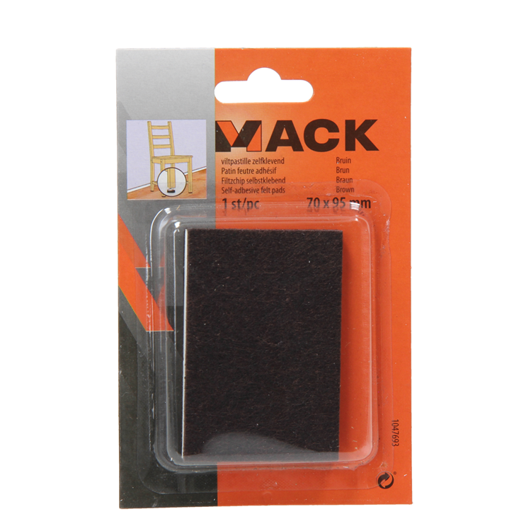 Afbeelding laden in galerijviewer, Mack 1047693 - viltpastille zelfklevend bruin 70 x 95 mm 1 st pc | 12 stuks
