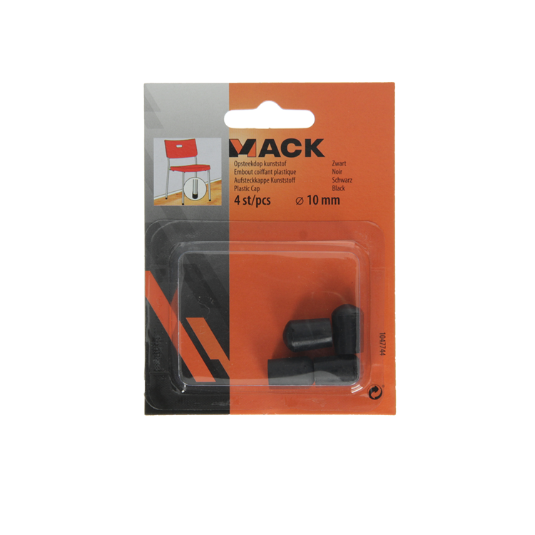 Afbeelding laden in galerijviewer, Mack 1047744 - opsteekdop kunststof zwart ø 10 mm 4 st pcs | 6 stuks
