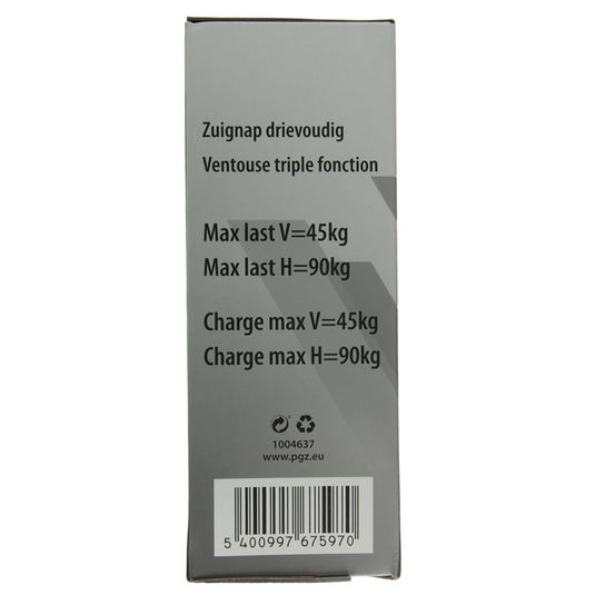 Mack 1004637 - zuignap 3 voudig rood ø 12cm | 4 stuks