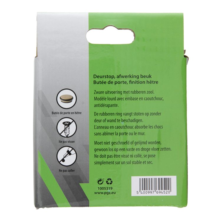 Afbeelding laden in galerijviewer, Mack 1005319 - zware deurstop hout 1,3 kg ø 95 mm 1 st pc | 6 stuks
