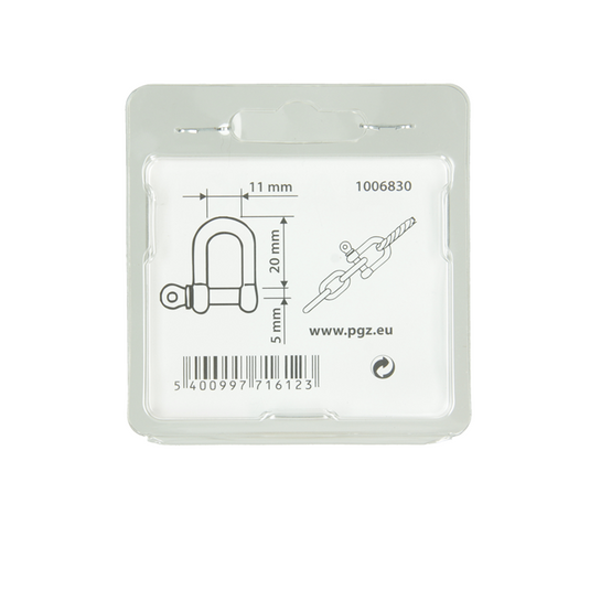 Mack 1006830 - 2 kelven verzinkt recht bl 3 16 inch - 5mm | 5 stuks