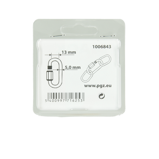 Mack 1006843 - 2 loze schakels verzinkt+moer bl 5mm | 5 stuks