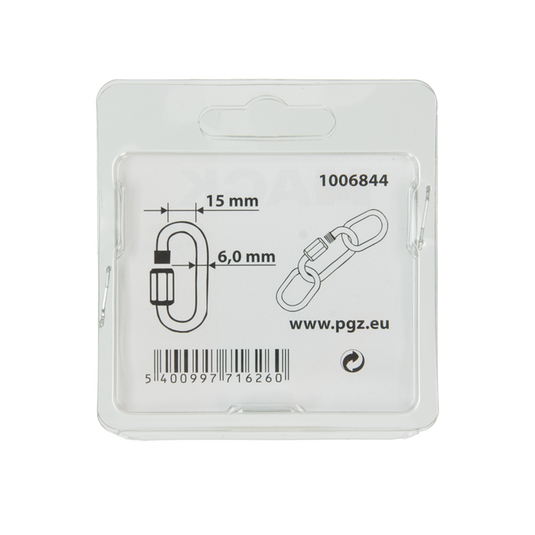 Mack 1006844 - 1 loze schakel verzinkt +moer bl 6mm | 5 stuks