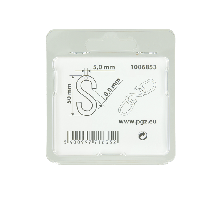 Afbeelding laden in galerijviewer, Mack 1006853 - 2 open s-haken verzinkt bl 5,0x45mm | 5 stuks
