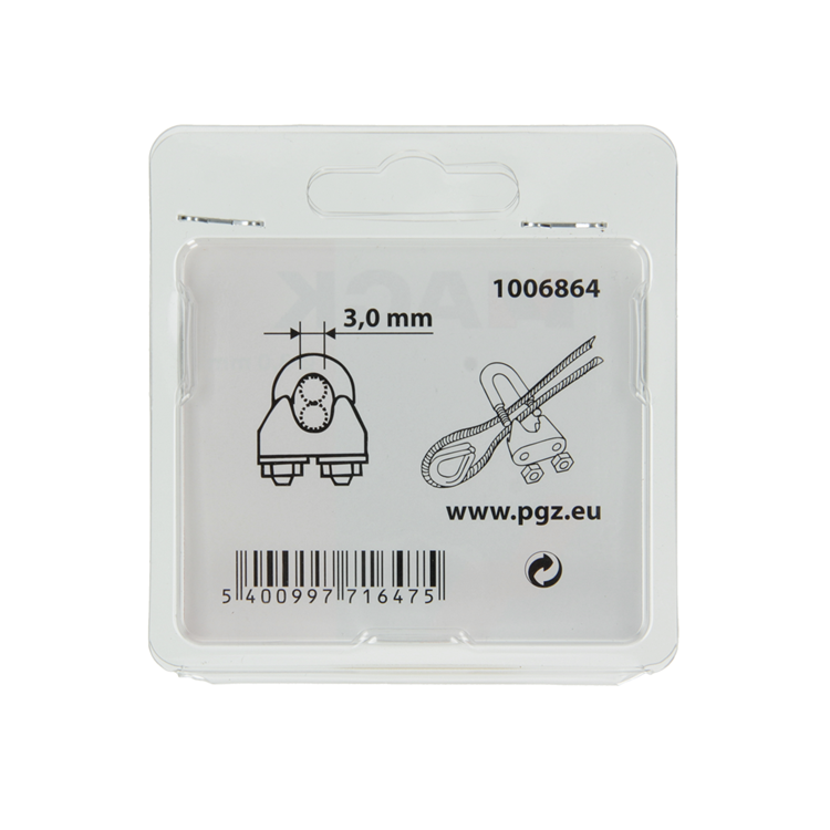 Laden Sie das Bild in Galerie -Viewer, Mack 1006864 - 4 staaldraadklemmen crosby verzinkt 3mm bl | 5 stuks

