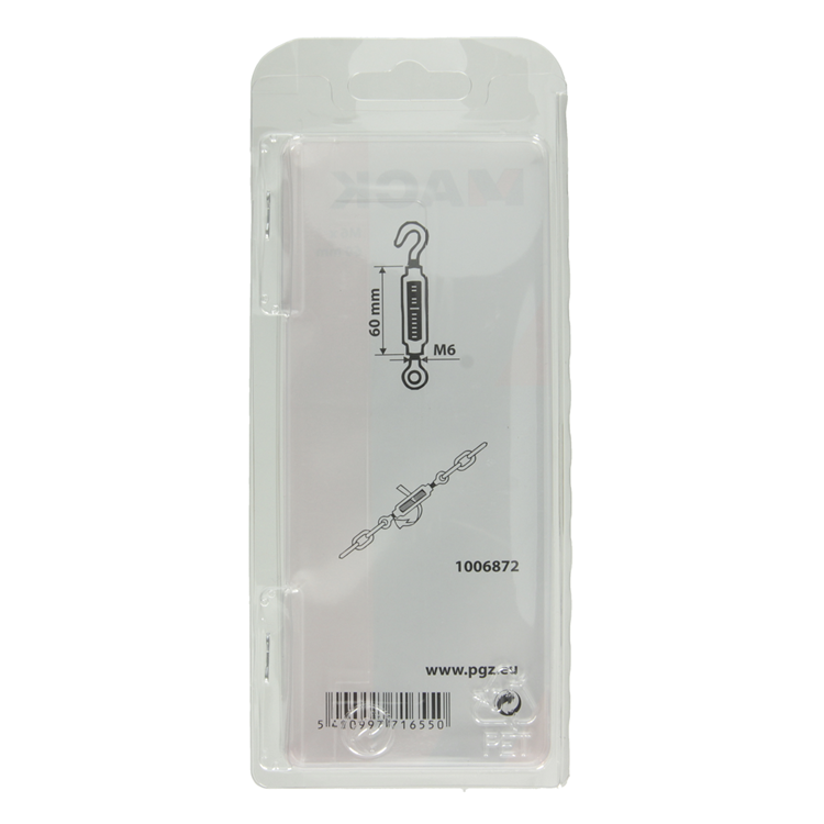 Cargue la imagen en el visor de la galería, Mack 1006872 - 2 spanners: oog + haak verzinkt m6x60mm bl | 5 stuks
