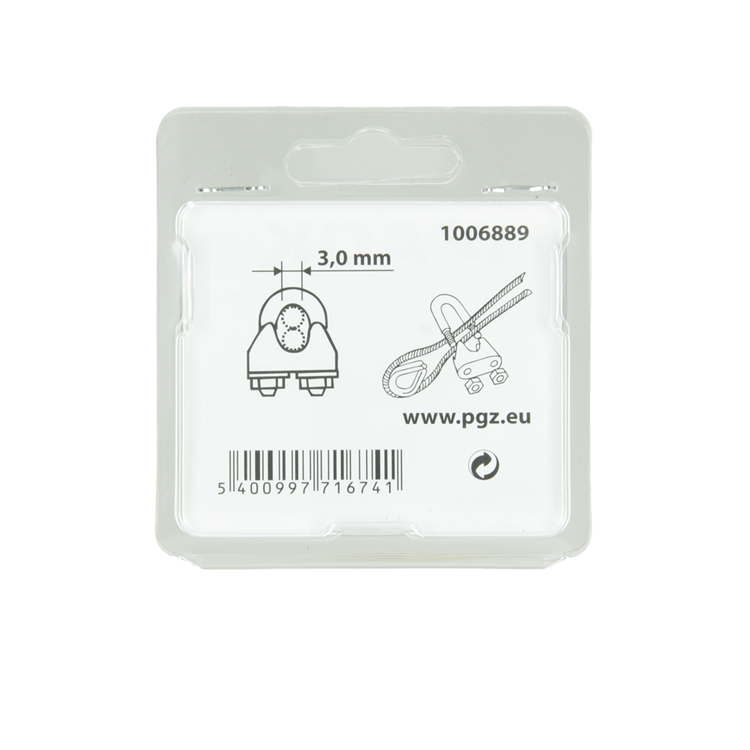 Laden Sie das Bild in Galerie -Viewer, Mack 1006889 - 4 staaldraadklemmen crosby inox 3mm bl | 5 stuks
