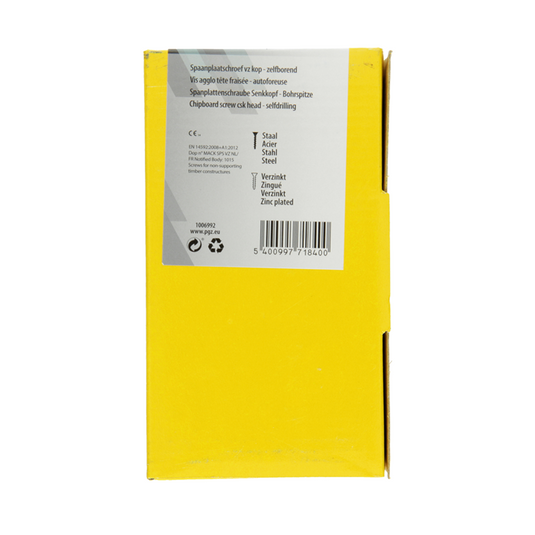 Mack 1006992 - spaanplschrf. vzkop-zelfb geelverzinkt 50st 6 x 130mm | 5 stuks