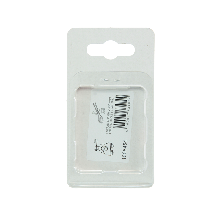 Afbeelding laden in galerijviewer, Mack 1008454 - 4 staaldraadklemmen 6mm verzinkt | 10 stuks
