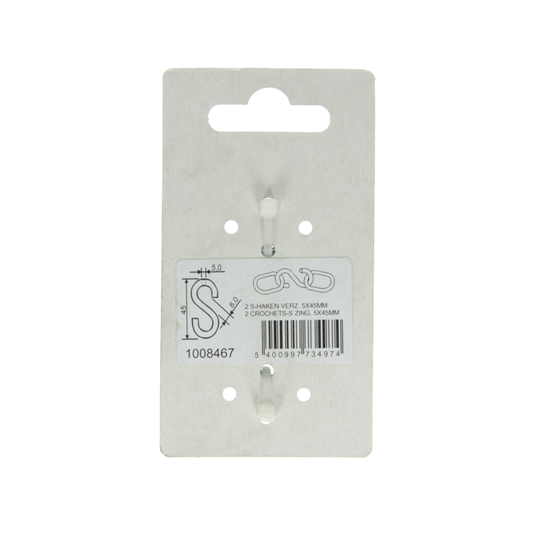 Afbeelding laden in galerijviewer, Mack 1008467 - 2 open s-haken 5,0 x 45 verzinkt | 10 stuks
