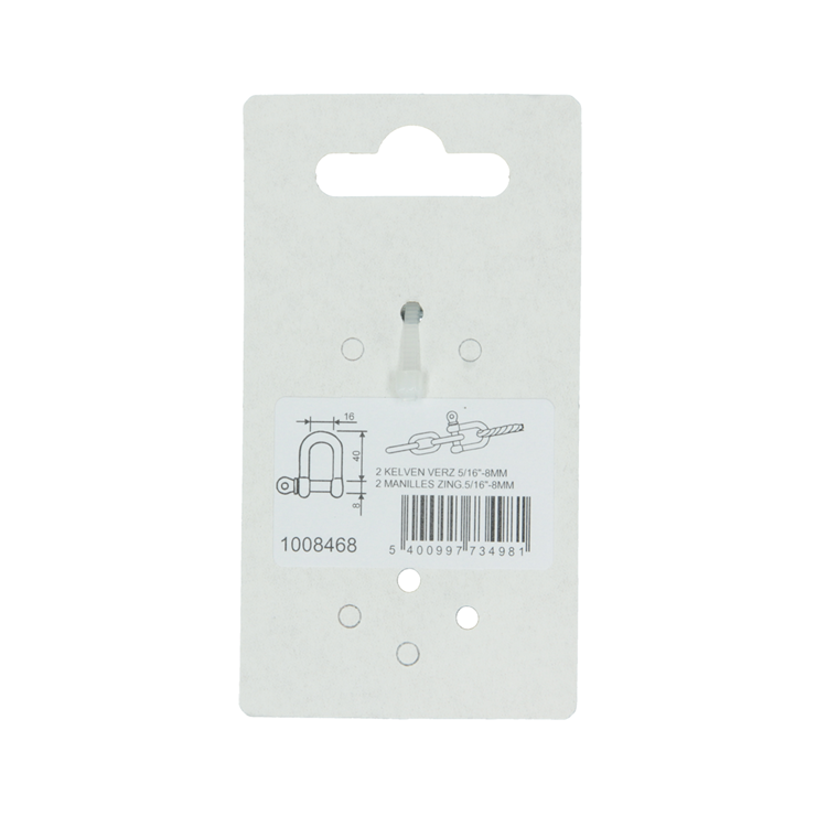 Afbeelding laden in galerijviewer, Mack 1008468 - 2 kelven recht 8mm verzinkt | 10 stuks
