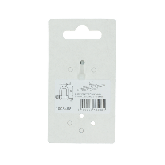 Mack 1008468 - 2 kelven recht 8mm verzinkt | 10 stuks
