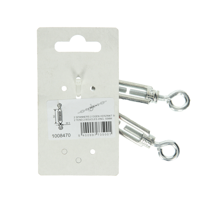 Laden Sie das Bild in Galerie -Viewer, Mack 1008470 - 2 spanners 2 ogen m5 x 50mm verzinkt | 10 stuks

