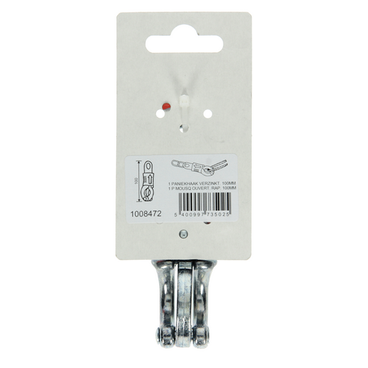 Mack 1008472 - 1 paniekhaak 100mm verzinkt | 5 stuks