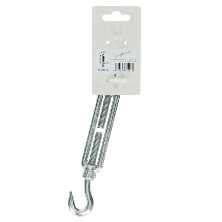 Afbeelding laden in galerijviewer, Mack 1008474 - 1 spanner oog + haak m10 x 120mm verzinkt | 10 stuks
