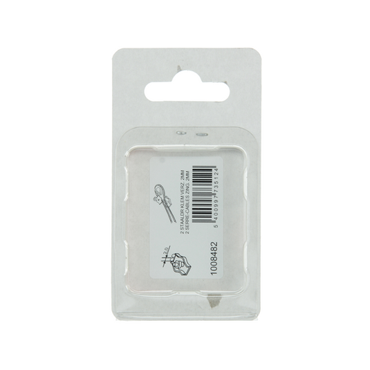 Mack 1008482 - 2 staaldraadklemmen 2mm simplex verzinkt | 10 stuks